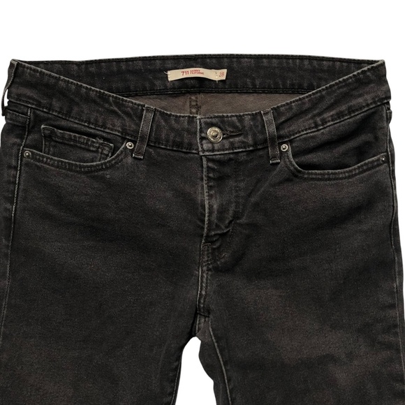 Levi’s 711 Skinny Size 28 Charcoal Color Jeans - Picture 3 of 14